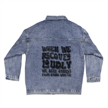 Recovery Jean Jacket Sobriety Gift for Women Sober Gift for Her Gift for Sponsor Recovery Gifts Sobriety Gifts Sober Mom