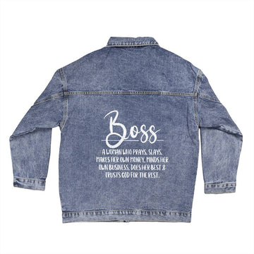 Christian Gift for Boss Jean Jacket Entrepreneur Gift for Her Gift for Mom Mother's Day Gift