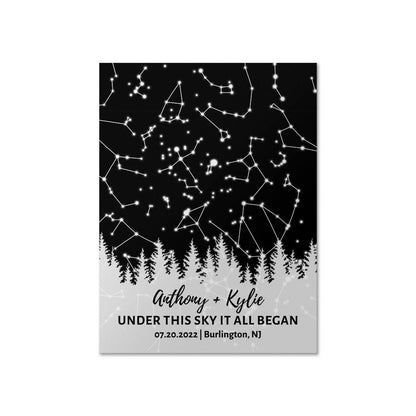 Star Map By Date Digital Download and Print