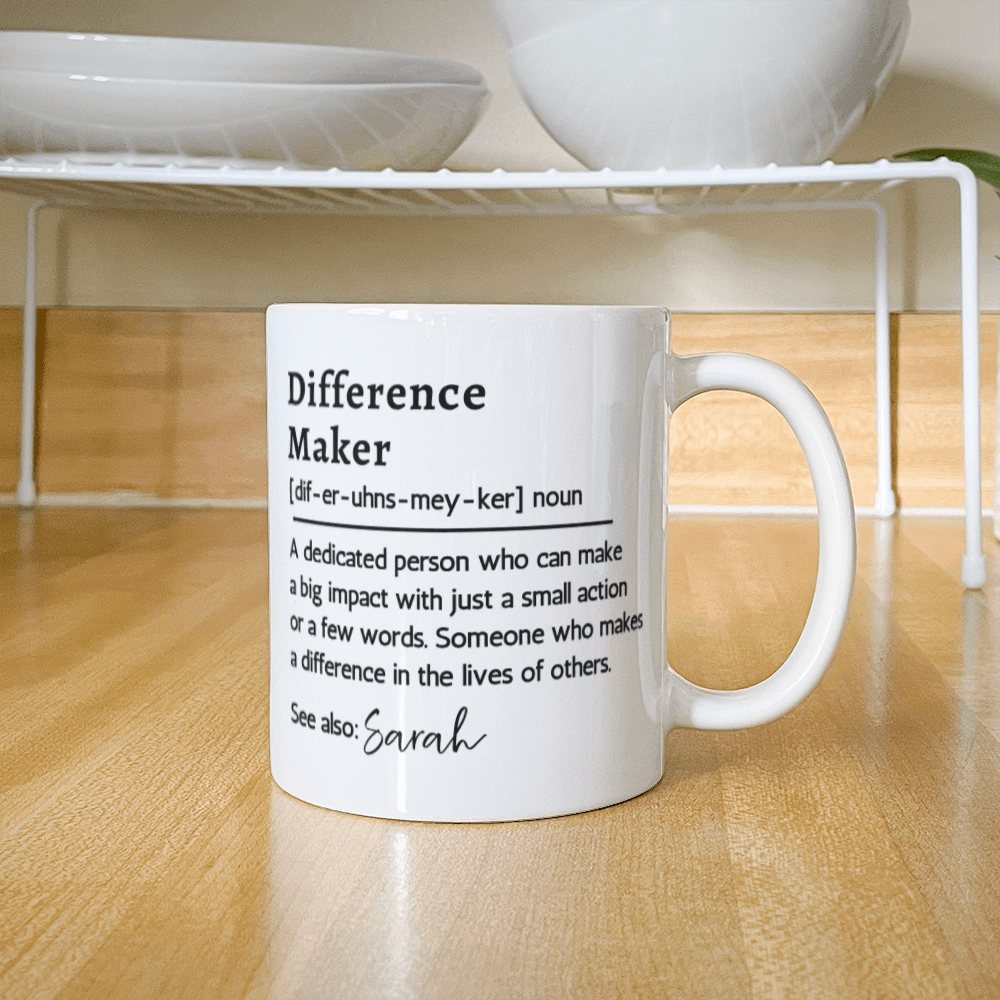 Personalized Name Difference Maker Mug