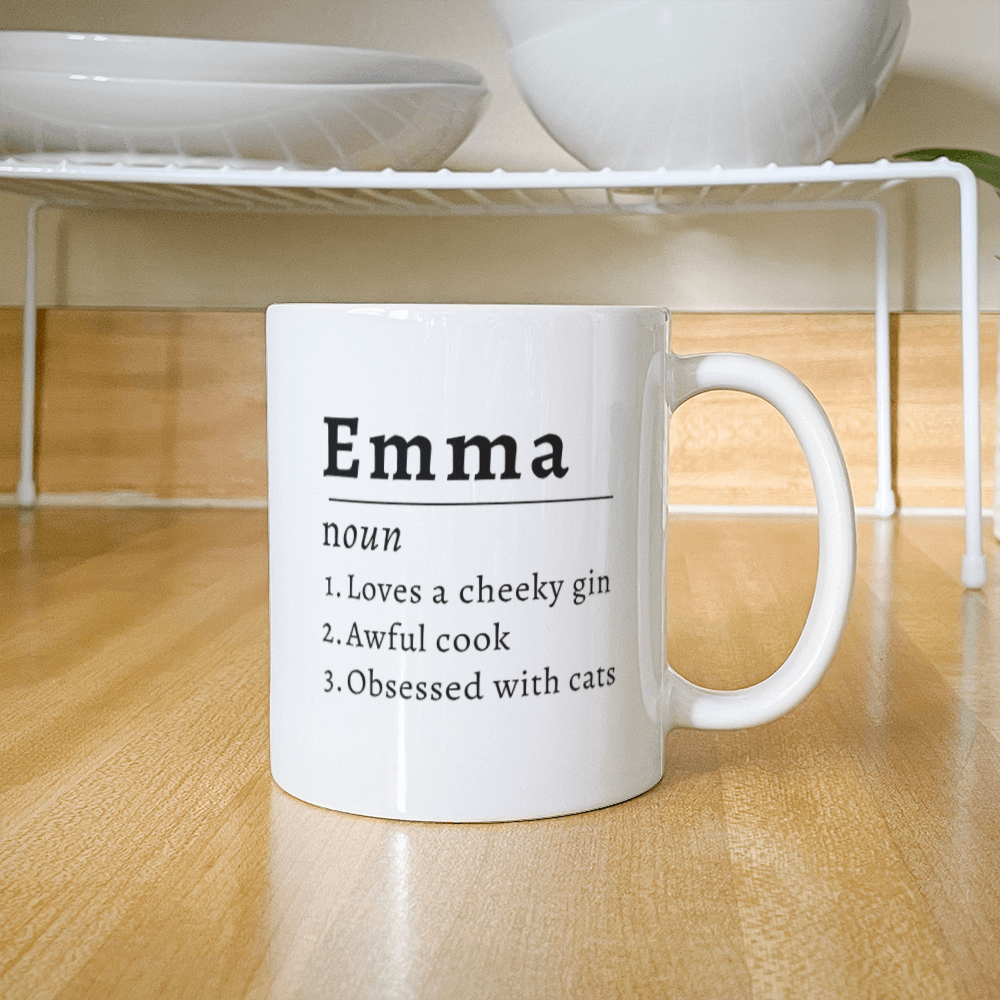 Personalized Name Definition Mug – Custom Gift for Him or Her