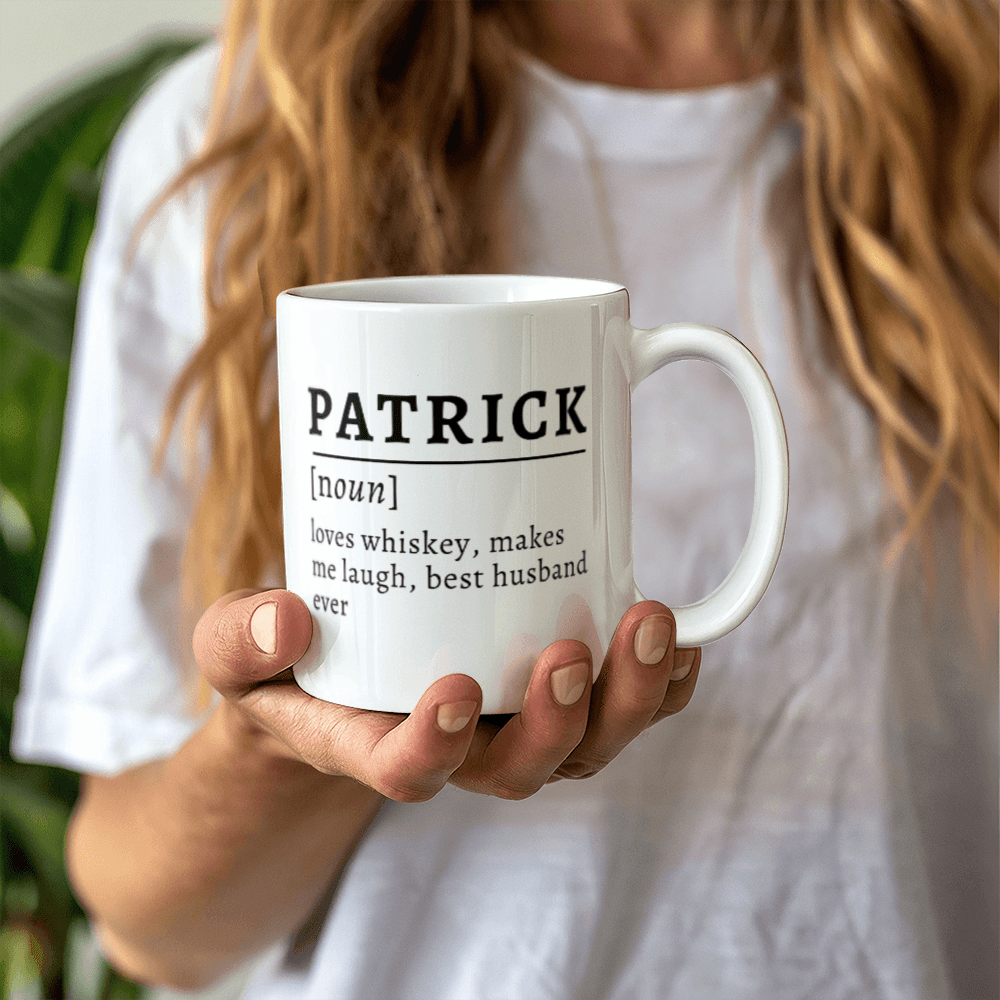 Personalized Name Definition Mug – Custom Gift for Husband, Wife, or Friend