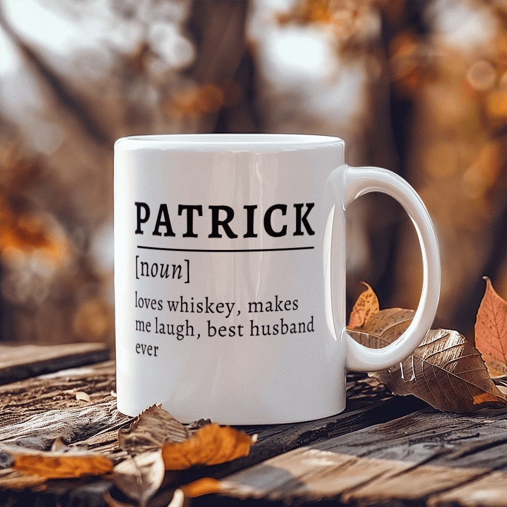 Personalized Name Definition Mug – Custom Gift for Husband, Wife, or Friend