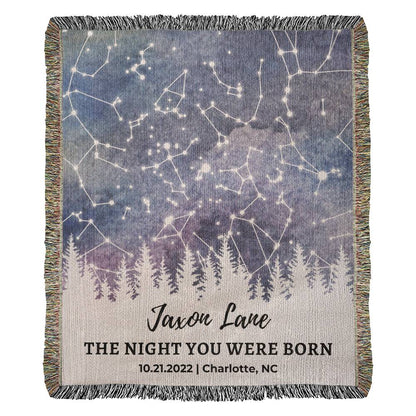 Custom Kids Blankets Star Map By Date Name Blanket | Personalized Custom Blanket Personalized Gift Baby Blanket Birthday Gift Baby Shower