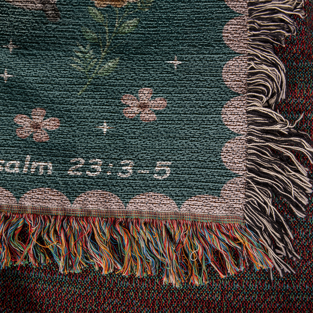 Personalized Bible Verse Blanket with Butterflies, Custom Scripture Throw, Faith Gift for Her, Religious Home Décor, Christian Keepsake