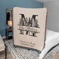 Custom Cotton Anniversary Blanket for Nature Lovers, Personalized with Names & Date – Romantic Christmas Gift, Wedding or Housewarming Gift
