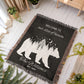 Personalized Bear Forest Blanket Romantic Hunter Gift for Him | Rustic Cabin Decor Valentine's Day Gift for Husband Boyfriend Anniversary Wedding Keepsake