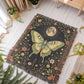 Witchy Luna Moth Blanket, Cottagecore & Dark Academia Throw, Goblincore Tapestry, Witchy Decor, Mystical Moth and Moon Lover Gift