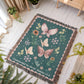 Christian Blanket with Butterflies, Romans 12:1 Bible Verse Gift, Transformed by Christ Throw, Faith Gift for Her, Religious Home Décor