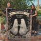 Custom Ghost Couple Personalized Wedding Blanket Spooky Halloween Tapestry Woven Ghost Gifts His & Hers Anniversary Gifts