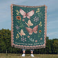 Christian Blanket with Butterflies, Romans 12:1 Bible Verse Gift, Transformed by Christ Throw, Faith Gift for Her, Religious Home Décor