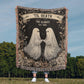 Custom Ghost Couple Personalized Wedding Blanket Spooky Halloween Tapestry Woven Ghost Gifts His & Hers Anniversary Gifts