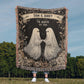 Custom Ghost Couple 'Till Death Personalized Wedding Blanket Spooky Halloween Tapestry Woven Ghost Gifts His & Hers Anniversary Gifts