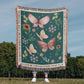 Custom Message Blanket: Personalized Gift for Mom, Woven Throw for Dad, Floral Blanket, Valentine Present, Grandparent, Wedding, Anniversary