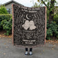 Custom Ghost Couple Personalized Wedding Blanket Spooky Halloween Tapestry Woven Ghost Gifts His & Hers Anniversary Gifts Valentine's Day