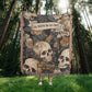 Personalized Couple Gothic Blanket | Goth Tapestry, Dark Academia Throw Blanket Cotton Anniversary Gift Valentine's Day Picnic Blanket