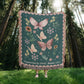 Christian Blanket with Butterflies, Romans 12:1 Bible Verse Gift, Transformed by Christ Throw, Faith Gift for Her, Religious Home Décor