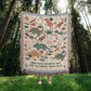 Dinosaur Personalized Throw Blanket: Woven Cotton Throw, Cute Stegosaurus Brontosaurus Triceratops, Colorful Kids Teen Bedroom, Christmas