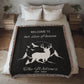Personalized Outdoor Blanket for Him Romantic Valentine Gift Rustic Cabin Decor Mountain Anniversary Keepsake Hunter Gift for Boyfriend