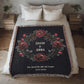 Personalized Gothic Wedding Tapestry Custom Last Name Gift Blanket Wedding Monogram Couple Keepsake Blanket Anniversary Mr and Mrs Initials