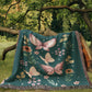 Christian Blanket with Butterflies, Romans 12:1 Bible Verse Gift, Transformed by Christ Throw, Faith Gift for Her, Religious Home Décor