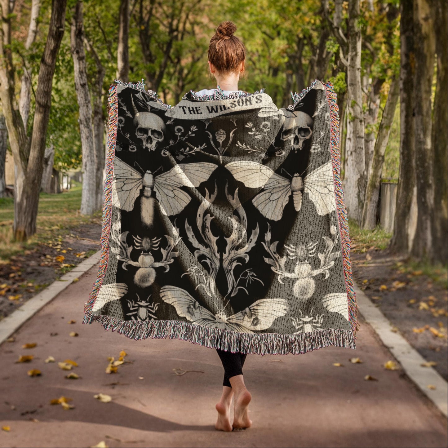 Personalized Gothic Couple Blanket - Dark Romance Anniversary Gift - Gothic Wedding Decor - Gothic Home Decor - Spooky Gift for Him/Her