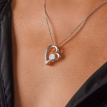 To My Beautiful Daughter | Heart Necklace Gift from Mom or Dad