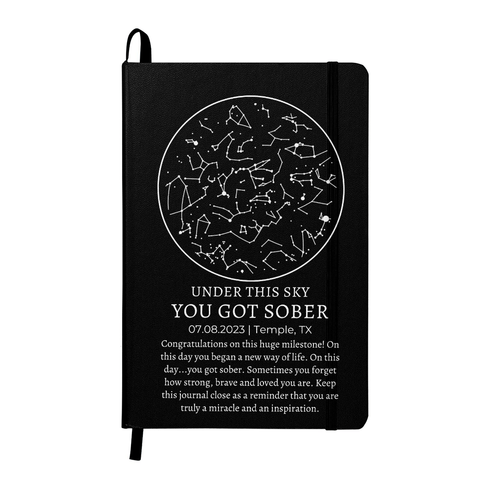 Personalized Sobriety Gifts Star Map By Date Sobriety Anniversary, Sobriety Gift, Recovery gift, 1 Year Sober Gift
