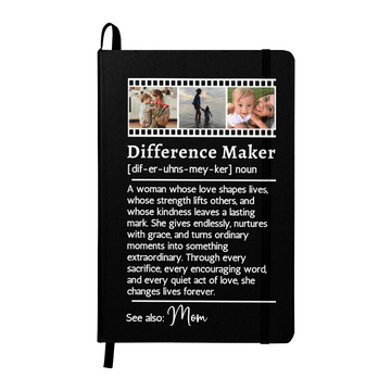 Personalized Photo Difference Maker Journal - Mother Gifts - Gift for Mom - Mom Gift from Daughter - Mother's Day Gift - Best Mom - Mom Christmas Gift