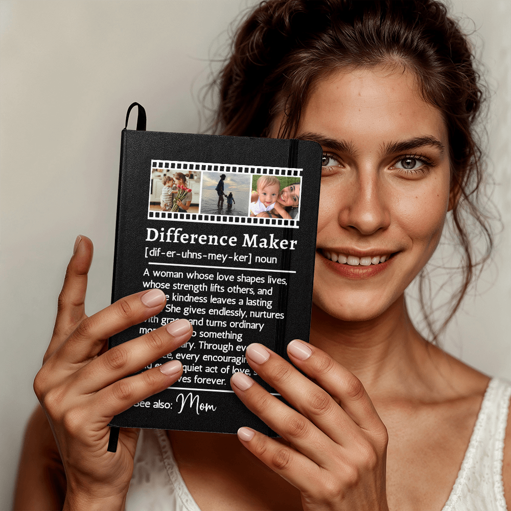 Personalized Photo Difference Maker Journal - Mother Gifts - Gift for Mom - Mom Gift from Daughter - Mother's Day Gift - Best Mom - Mom Christmas Gift
