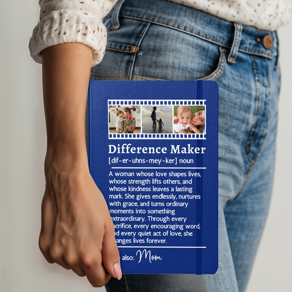 Personalized Photo Difference Maker Journal - Mother Gifts - Gift for Mom - Mom Gift from Daughter - Mother's Day Gift - Best Mom - Mom Christmas Gift