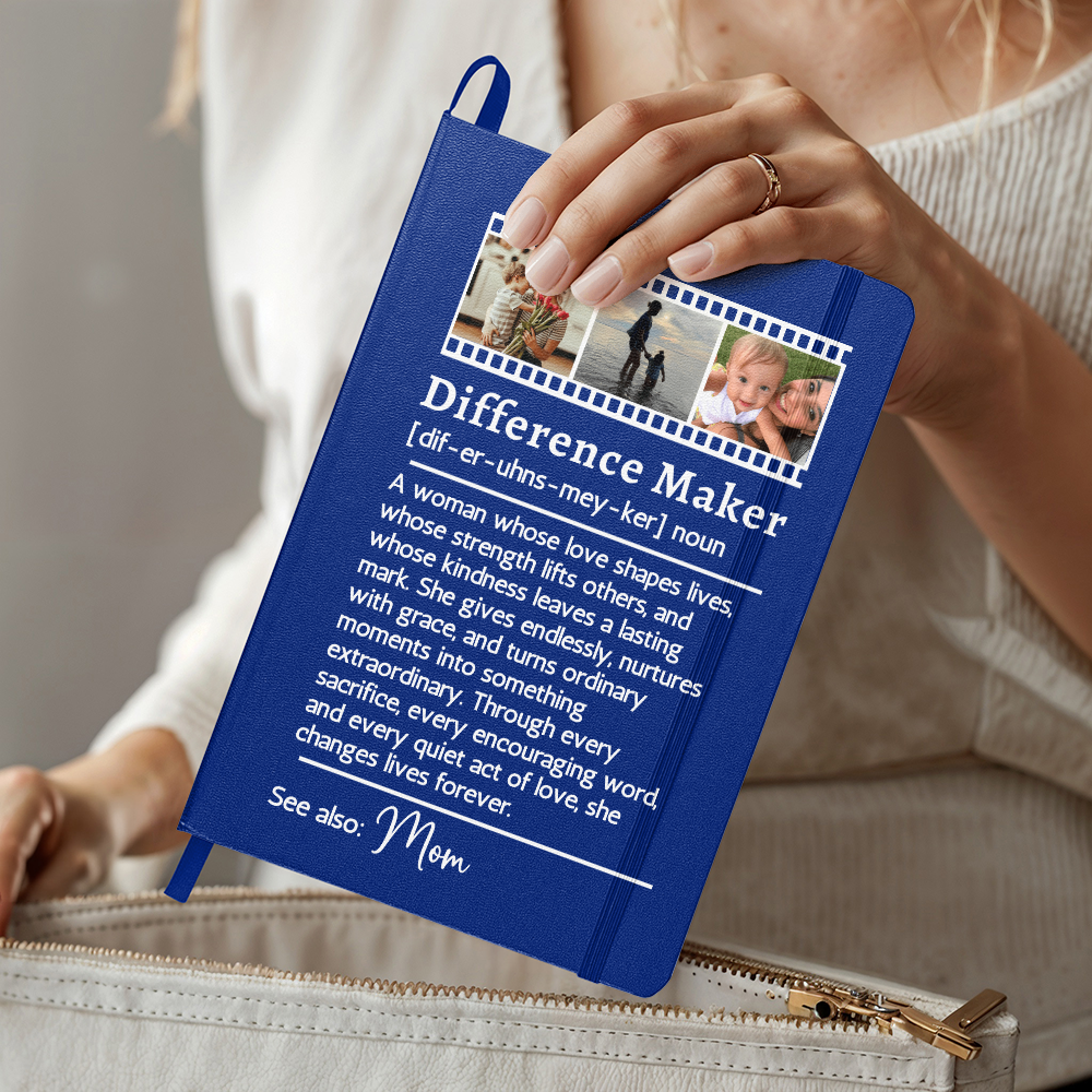 Personalized Photo Difference Maker Journal - Mother Gifts - Gift for Mom - Mom Gift from Daughter - Mother's Day Gift - Best Mom - Mom Christmas Gift