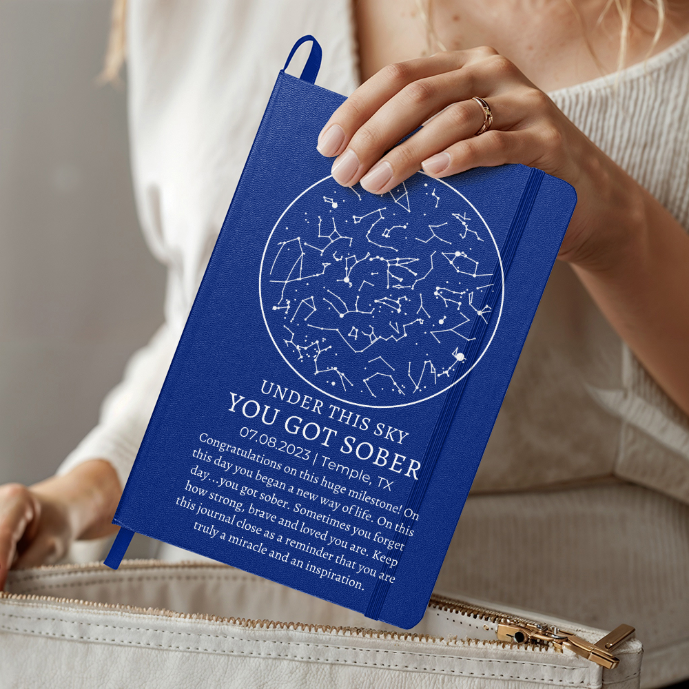 Personalized Sobriety Gifts Star Map By Date Sobriety Anniversary, Sobriety Gift, Recovery gift, 1 Year Sober Gift