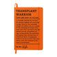 Transplant Warrior Journal | Transplant Anniversary Gift | Transplant Survivor Organ Transplant Gift
