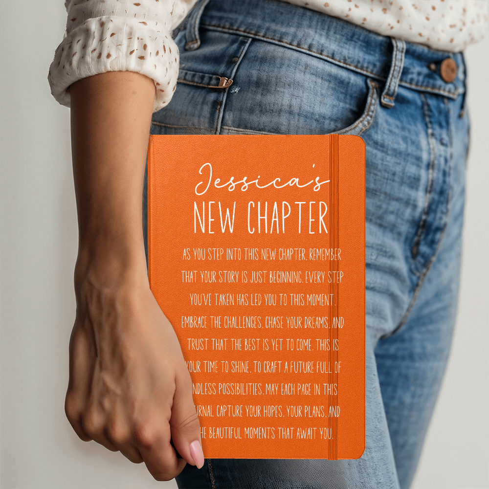 New Chapter Journal, Graduation Gift for Her New Beginnings Journal, Personalized Grad Gift for Women, Breakup Break Up Gift New Nurse Gift