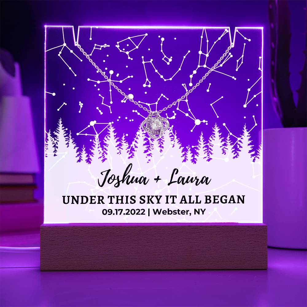 Custom Star Map By Date Personalized Anniversary Gift for Her