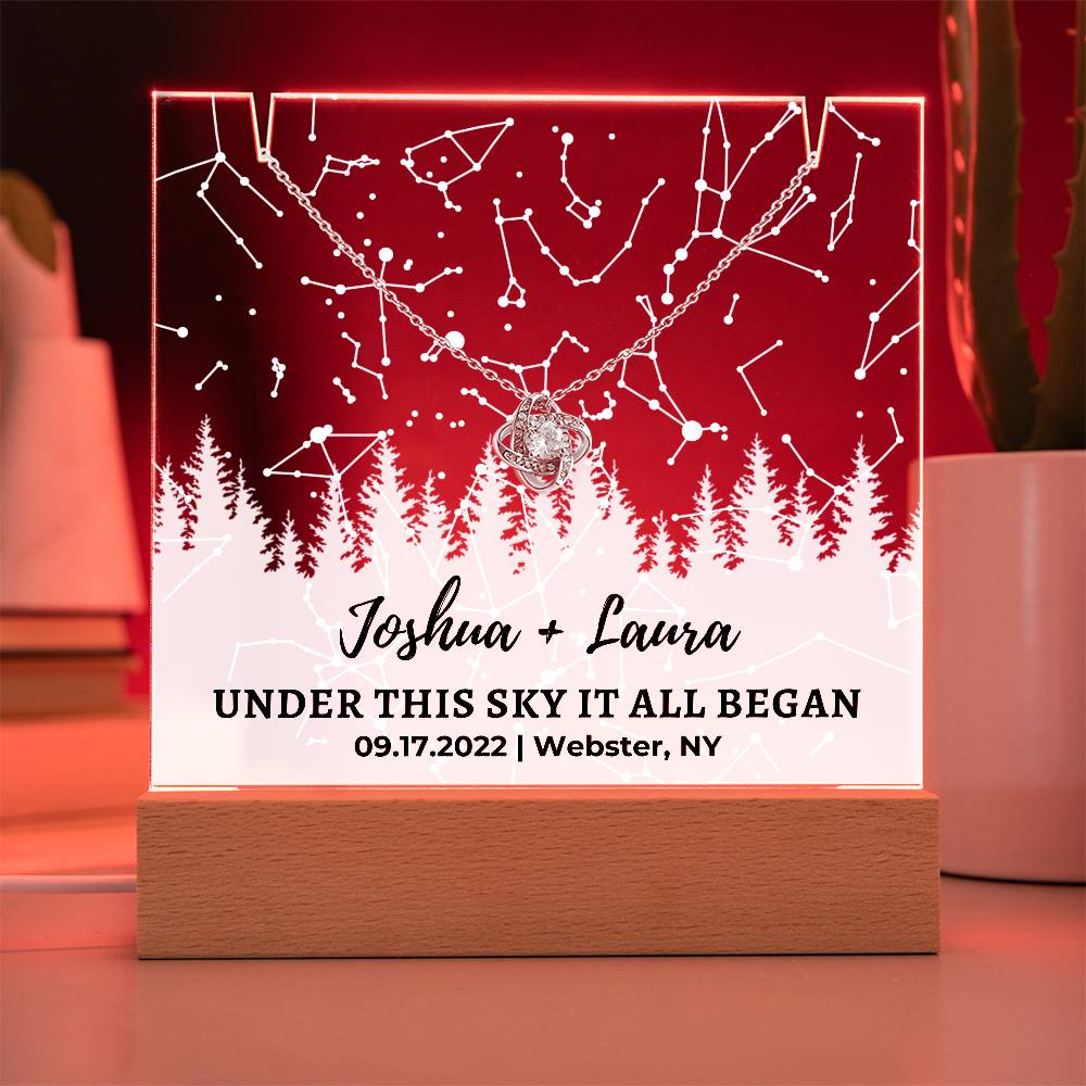 Custom Star Map By Date Personalized Anniversary Gift for Her