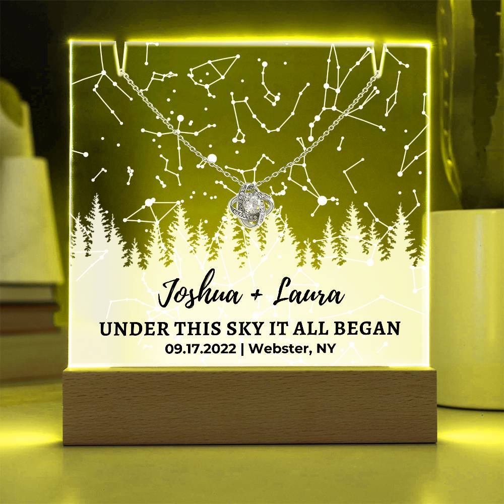 Custom Star Map By Date Personalized Anniversary Gift for Her