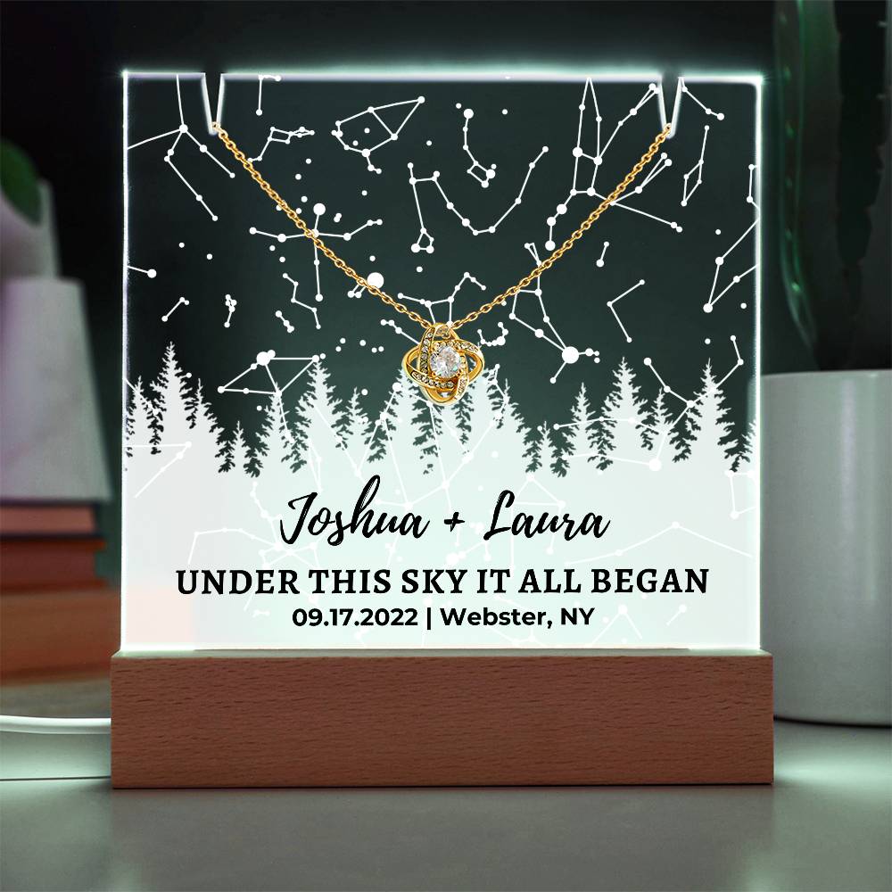 Custom Star Map By Date Personalized Anniversary Gift for Her