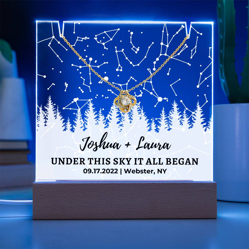 Custom Star Map By Date Personalized Anniversary Gift for Her