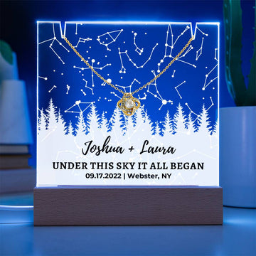 Custom Star Map By Date Personalized Anniversary Gift for Her