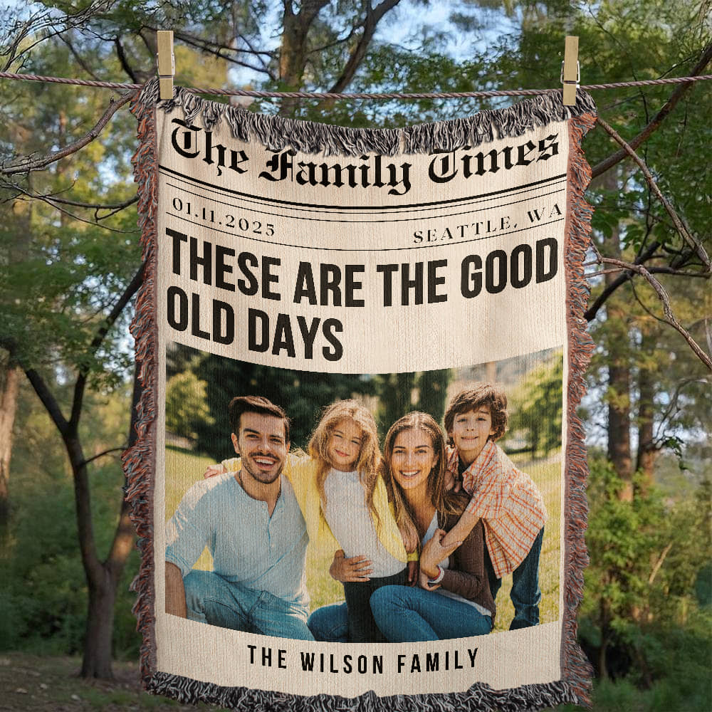Personalized Family Photo Blanket Custom Gift for Mother's Day Father's Day Anniversary Birthday Gift for Him or Her Gift for Husband Wife