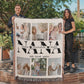 Personalized Nana or Grandma Gift Photo Blanket Birthday Gift for Grandma, Nana Gifts Mothers Day Gift, Mother's Day Gift for Nana Gift from Grandkids