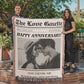 Couple Anniversary Newspaper Custom Blanket, Couple Anniversary Gifts Home Decor 1 Year Anniversary Gift For Boyfriend And Girlfriend