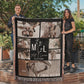 Custom Photos Blanket Collage with Text, Family Name & Photo, In Loving Memory Gift, Birthday Wedding Cotton Anniversary Bride Gift