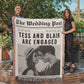 Custom Engagement Gift Personalized Blanket,Couples' Gift for her him, Engagement Gift for Couple Engaged Gifts Bridal Shower Gift