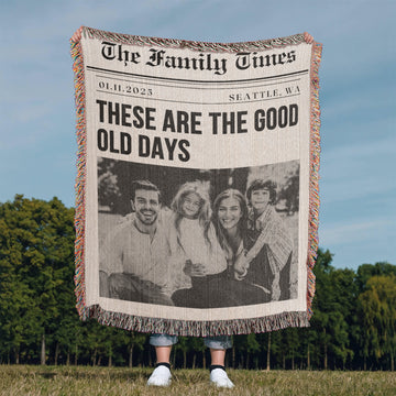 Personalized Family Photo Blanket – Custom Gift for Mother's Day, Father's Day, Anniversary Birthday Gift for Him or Her