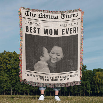 Photo Blanket Personalized Gift for Mom from Son, Mom Gift from Kids Appreciation Gift for Daughter In Law Mothers Day Gift Mother's Day Gift
