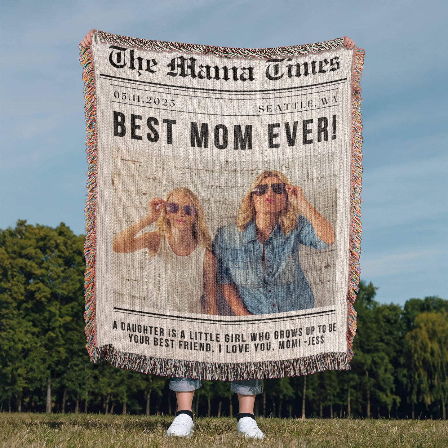 Photo Blanket Personalized Gift for Mom from Son Daughter Mom Gift from Kids Appreciation Gift for Daughter In Law Mothers Day Gift Mother's Day Gift