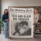 Custom Engagement Gift Personalized Blanket,Couples' Gift for her him, Engagement Gift for Couple Engaged Gifts Bridal Shower Gift